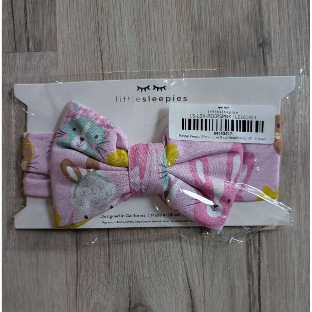 NEW Little Sleepies Pastel Peeps Luxe Bow Headband Bunnies, 4T - 8Y (Z4)